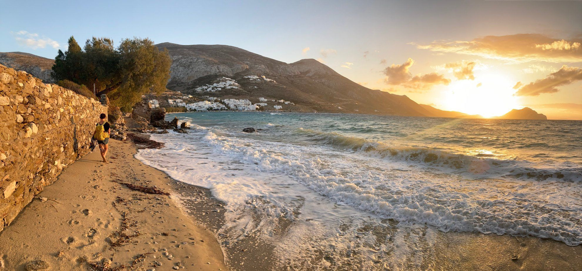 Strand bei Sonnenuntergang - Amorgos - Kykladen - Griechenland