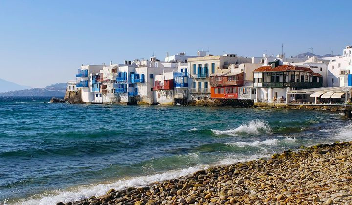 Maisons colorées de la Petite Venise - Mykonos - Cyclades, Grèce