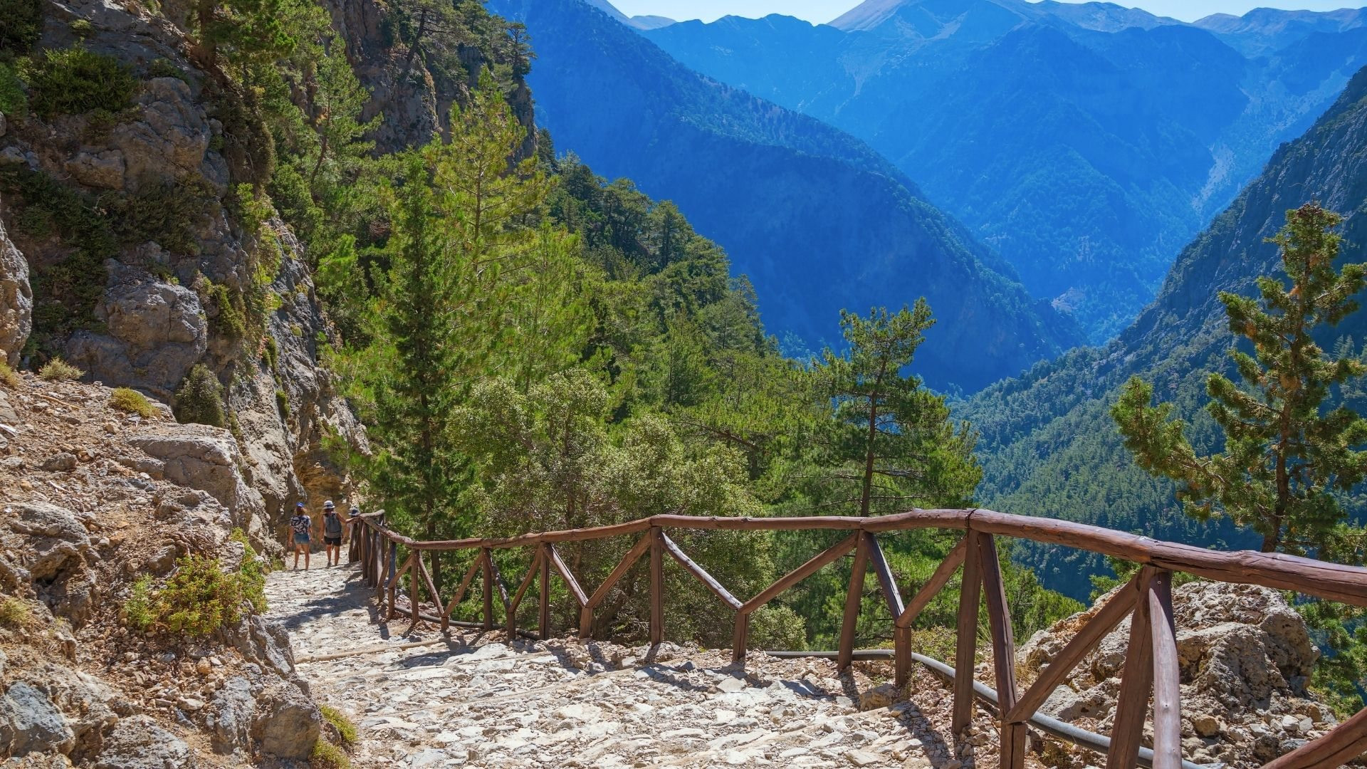 Wanderweg in der Samaria-Schlucht, im Herzen der Weißen Berge - Kreta - Griechenland